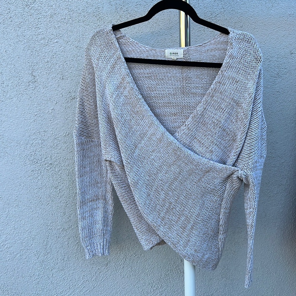 Knit wrap sweater